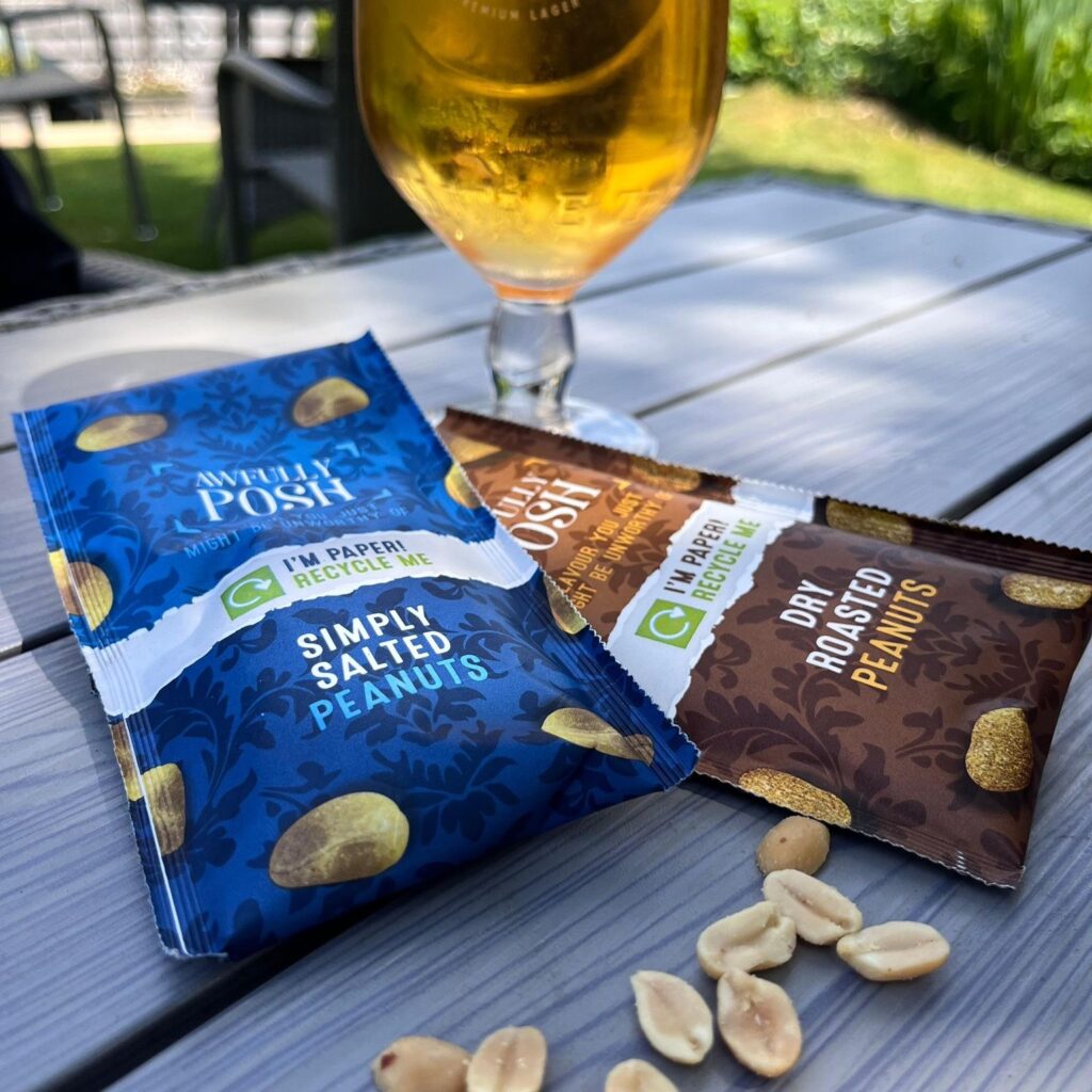 Peanuts in recyclable packaging